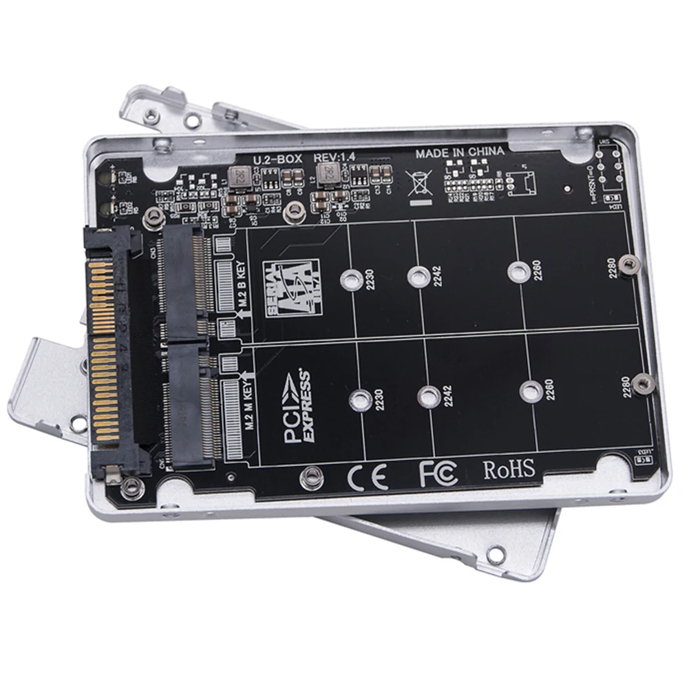

M.2 SSD To U.2 Adapter Card M.2 NVMe SATA-Bus NGFF SSD To PCI-e U.2 Adapter PC-E3.0X4 PCIe M.2 Adapter Converter with Case