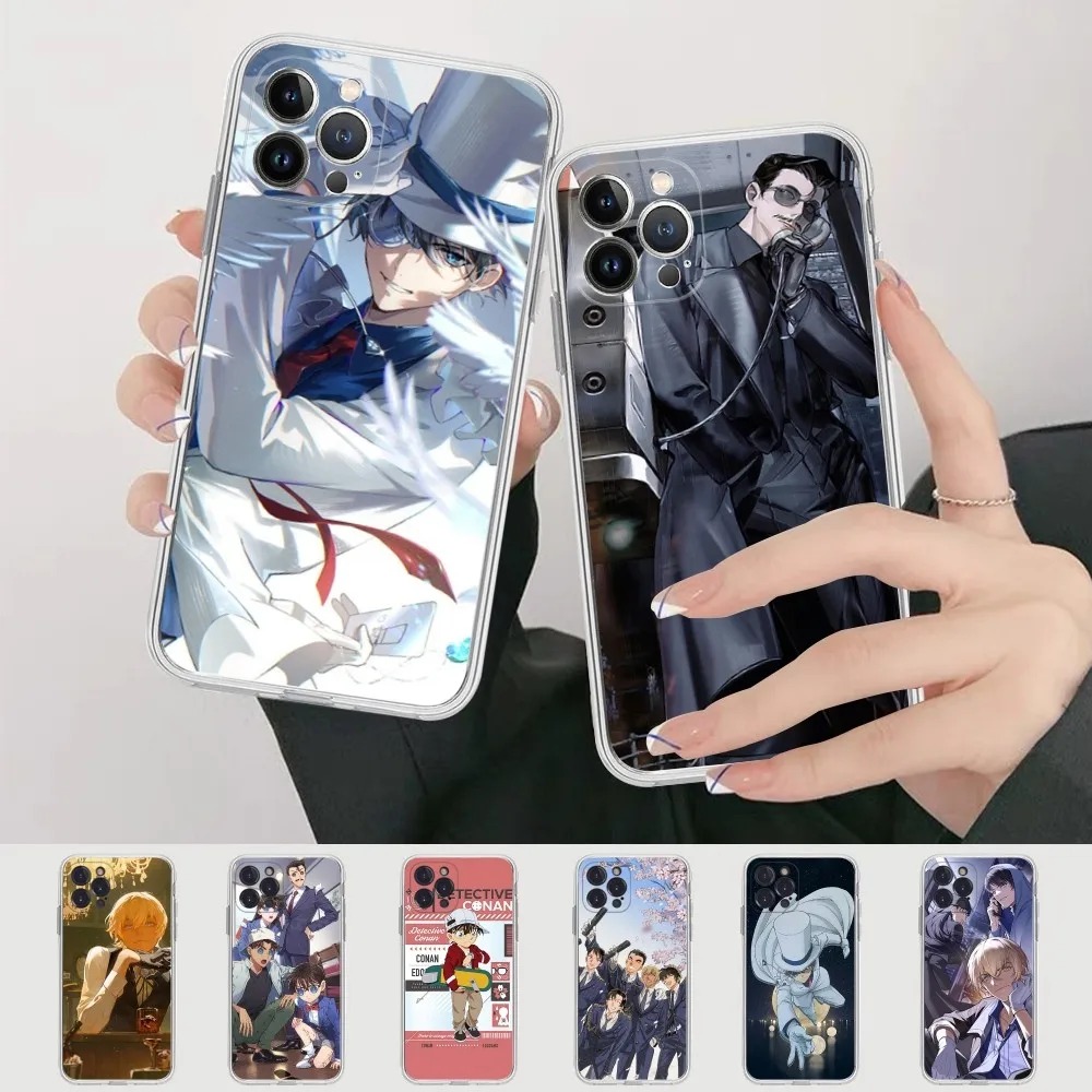 D-Detective Conan Phone Case Silicone Soft For Iphone 16 15 14 13 12 11 Pro Mini XS MAX Plus X Cover