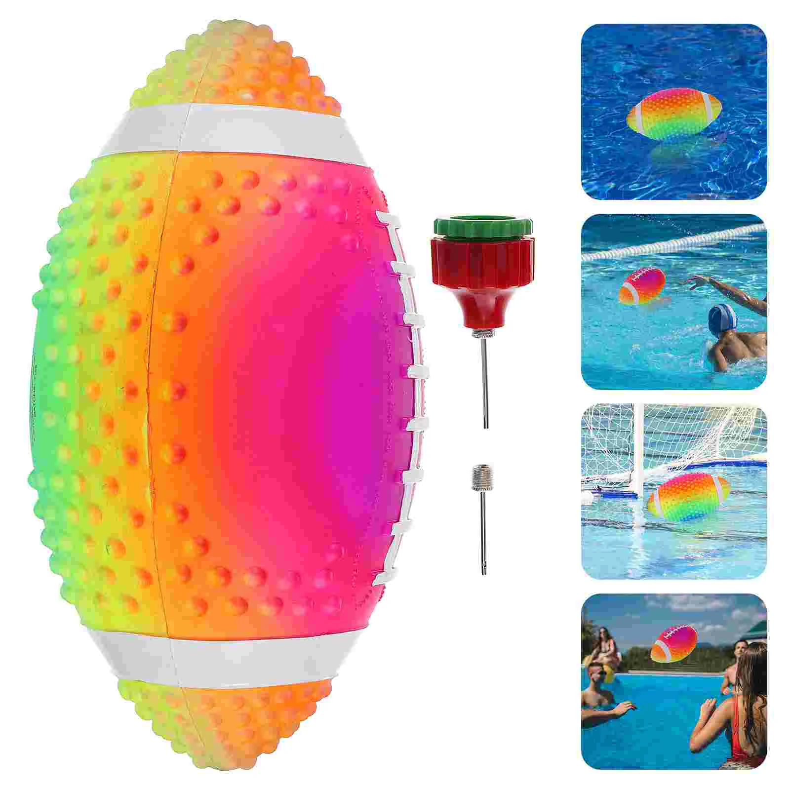 Child Pool Summer Toys Water Underwater Ball Beach Plaything Food 22X10CM Rugby Colorful Party