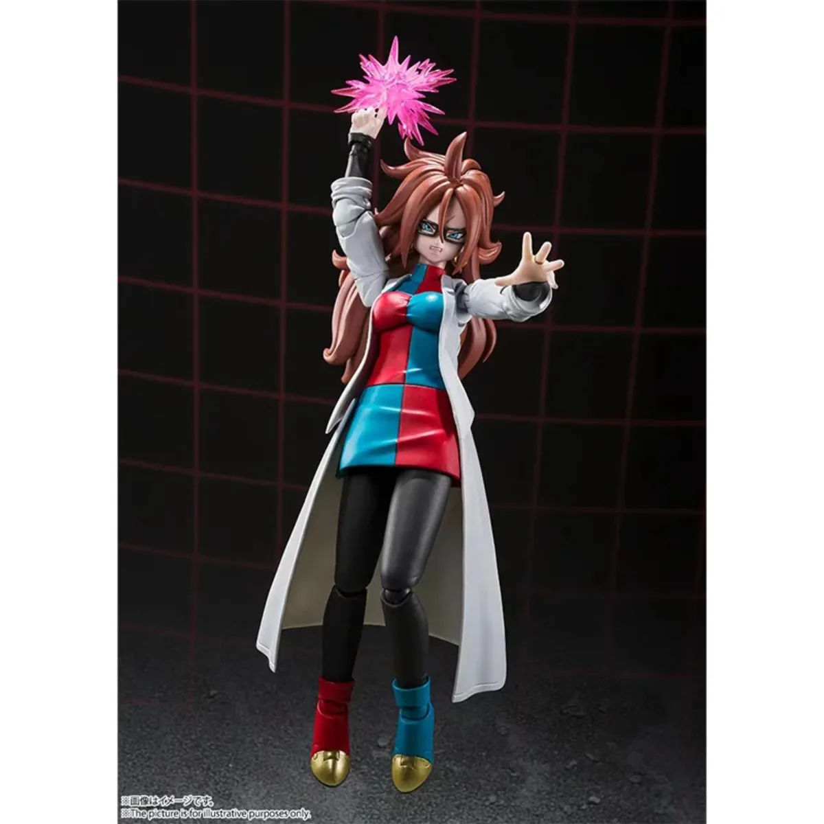 Bandai-Kits de modelos de Anime Dragon Ball auténticos, Android 21, bata de laboratorio, juguetes, figura de acción SHF, modelo de ensamblaje, regalo para niños y escuela