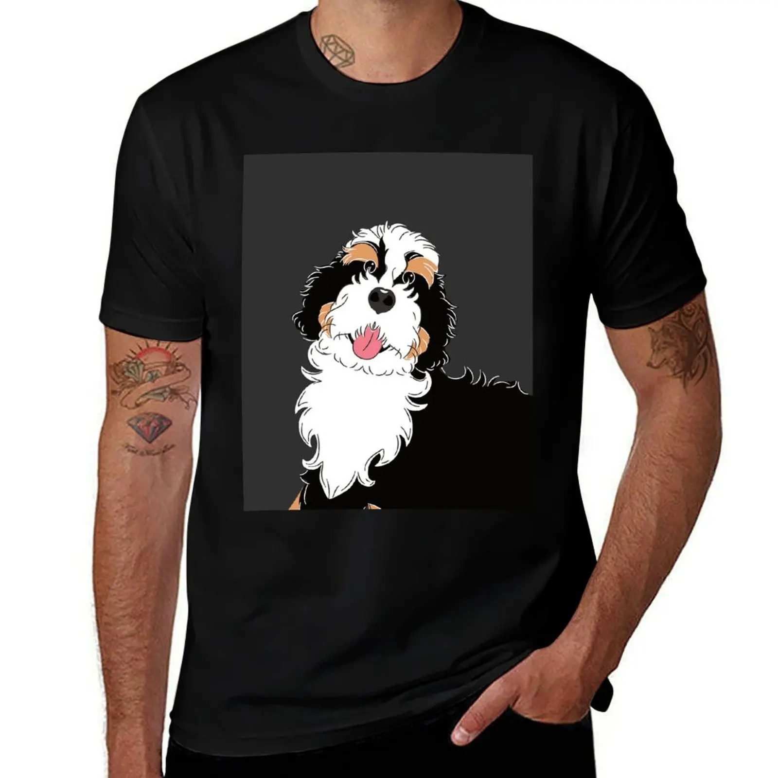 

Tri Color Bernedoodle T-Shirt mens graphic t shirts man t shirt designer