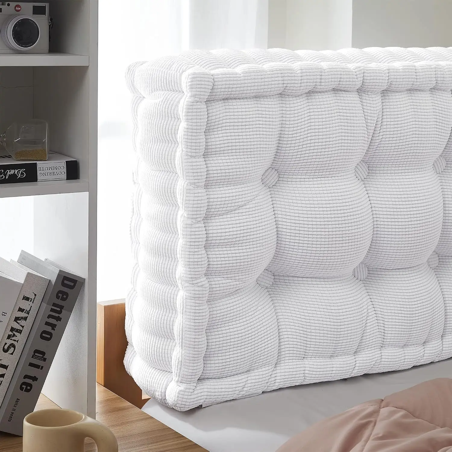 Ultra Thick Tufted Twin/Twin XL Headboard for College Dorm or Bedroom – Plush Cushioned Style with Classic Look and Versatile Placement Options