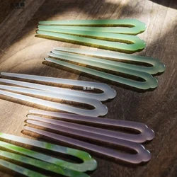 Simple Transparent Hairpin Chopstick Vintage Elegant Hair Stick Ancient Style Ornament Pan Hair Headdress Hair Style Accessories