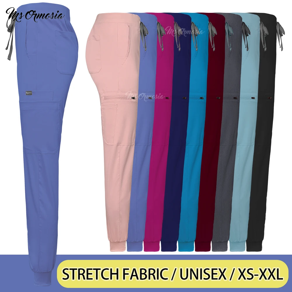 

Unisex Jogger Trousers Medical Nurse Uniforms Bottoms Nursing Scrubs Pants Dentist Surgical Uniforms Pants Vet Doctor Work Pants