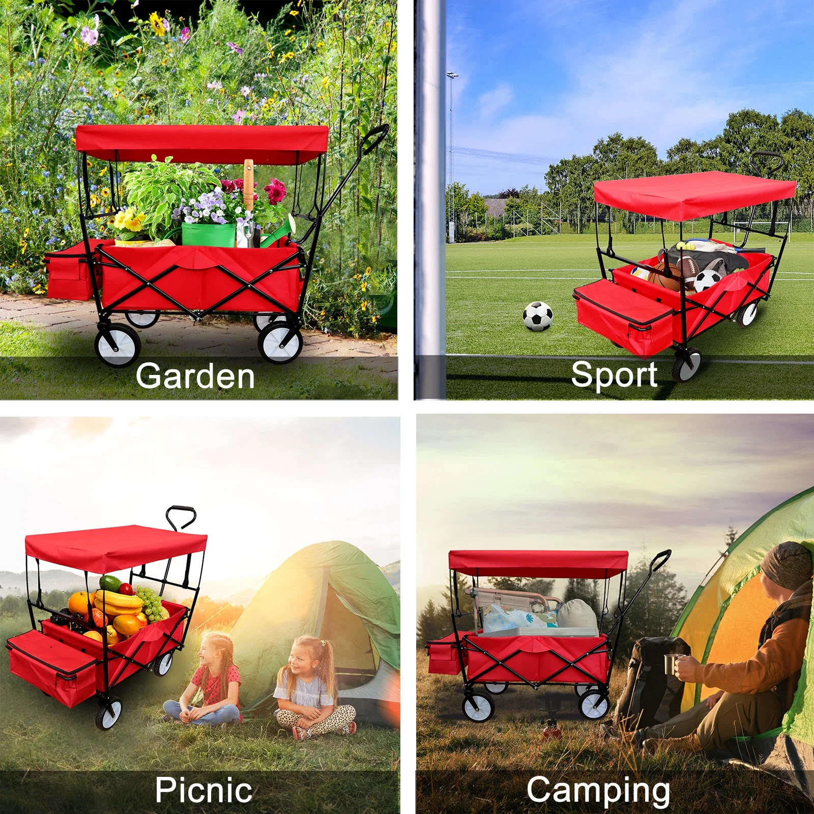 Folding Wagon Truck Outdoor Folding Wagon Trolley Wholesale