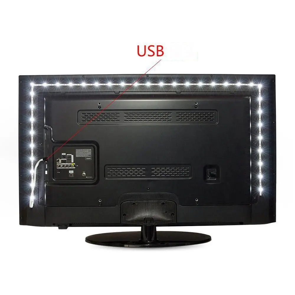 1Pcs New DC 5V LED String Light White Warm White Lighting Tape USB Strip Lamp Home Decor 1-5m SMD 2835 LED TV Background