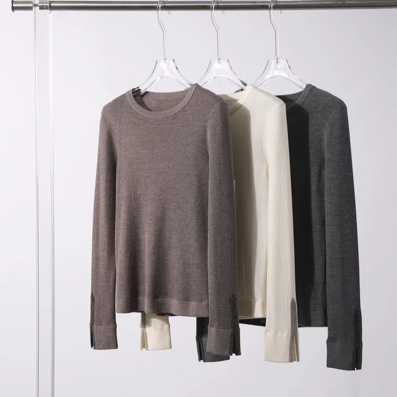 

Birdtree, майка из 100% овечьей шерсти, женская трикотажная нижняя рубашка, топы с круглым вырезом, мягкий пуловер на осень-зиму 2025 T5N905JF