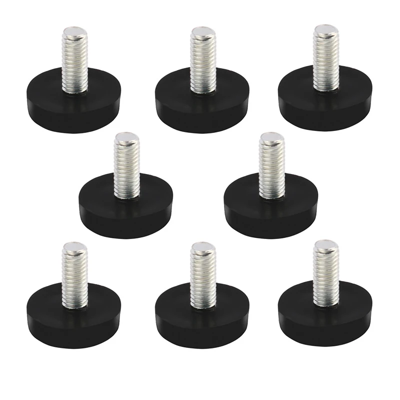 8/10/12pcs M6 Height Adjustable Leveling Chair Leg Feet Furniture Mat Screw-in Base Sofa Bed Cabinet Table Floor Protector