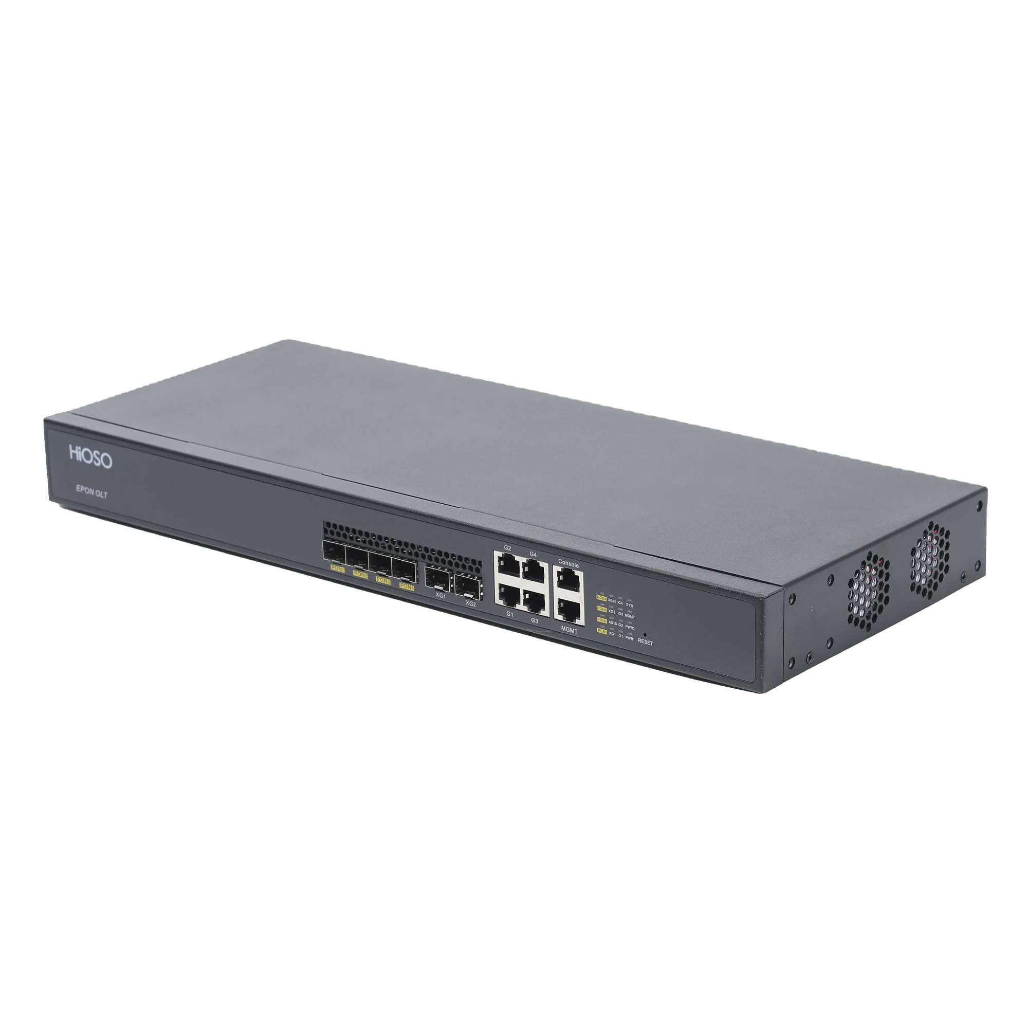 HiOSO HA7304VX-BP Without PON Modules 4PON EPON OLT 1U Rack Dual Power Supply Type Best-Selling Fiber Optic Equipment FTTx