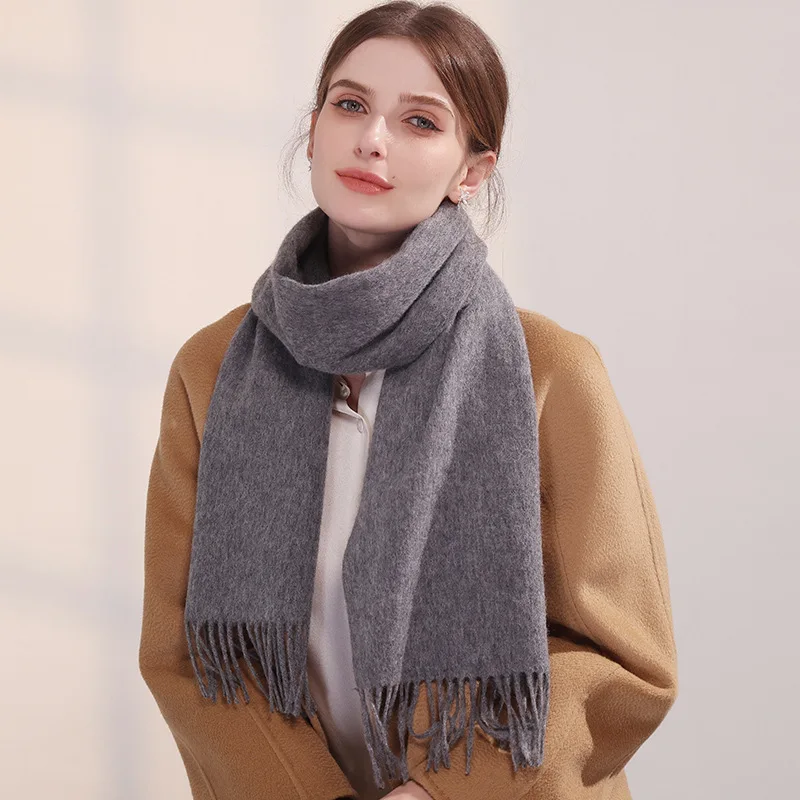 Pure wool scarf autumn and winter 2024 new Chinese red scarf natal year gift