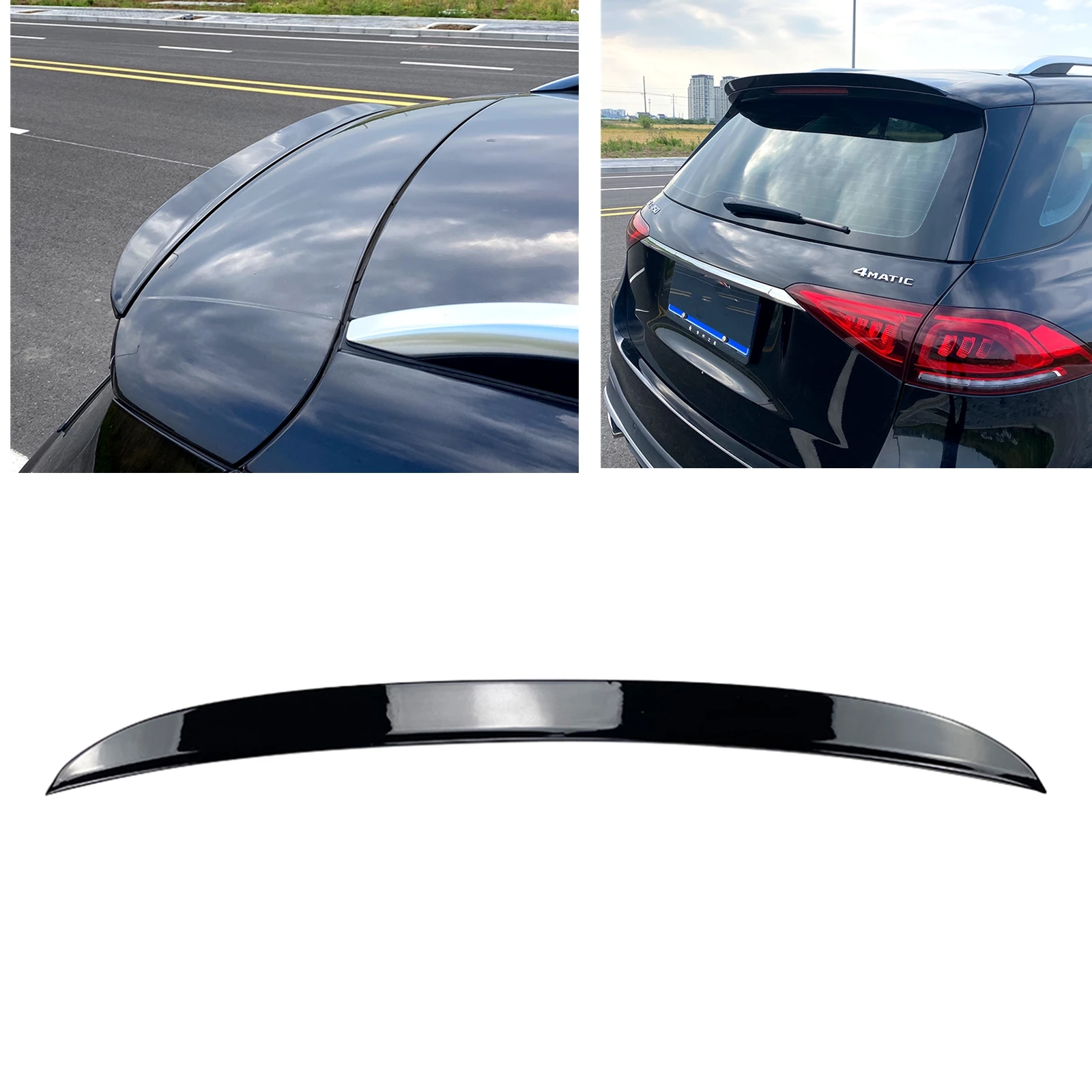 

Rear Trunk Lid Spoiler Wing Splitter Lip For Mercedes Benz GLE W167 GLE53 GLE350 GLE450 2020-2023 Carbon Fiber Look/Gloss Black