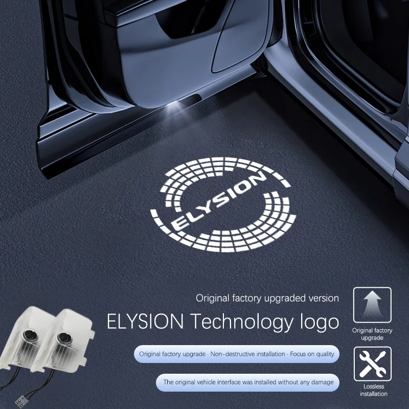 Led Car Door Logo Light HD Laser Welcome Courtesy Lamps For Honda Elysion rr1 Accessories