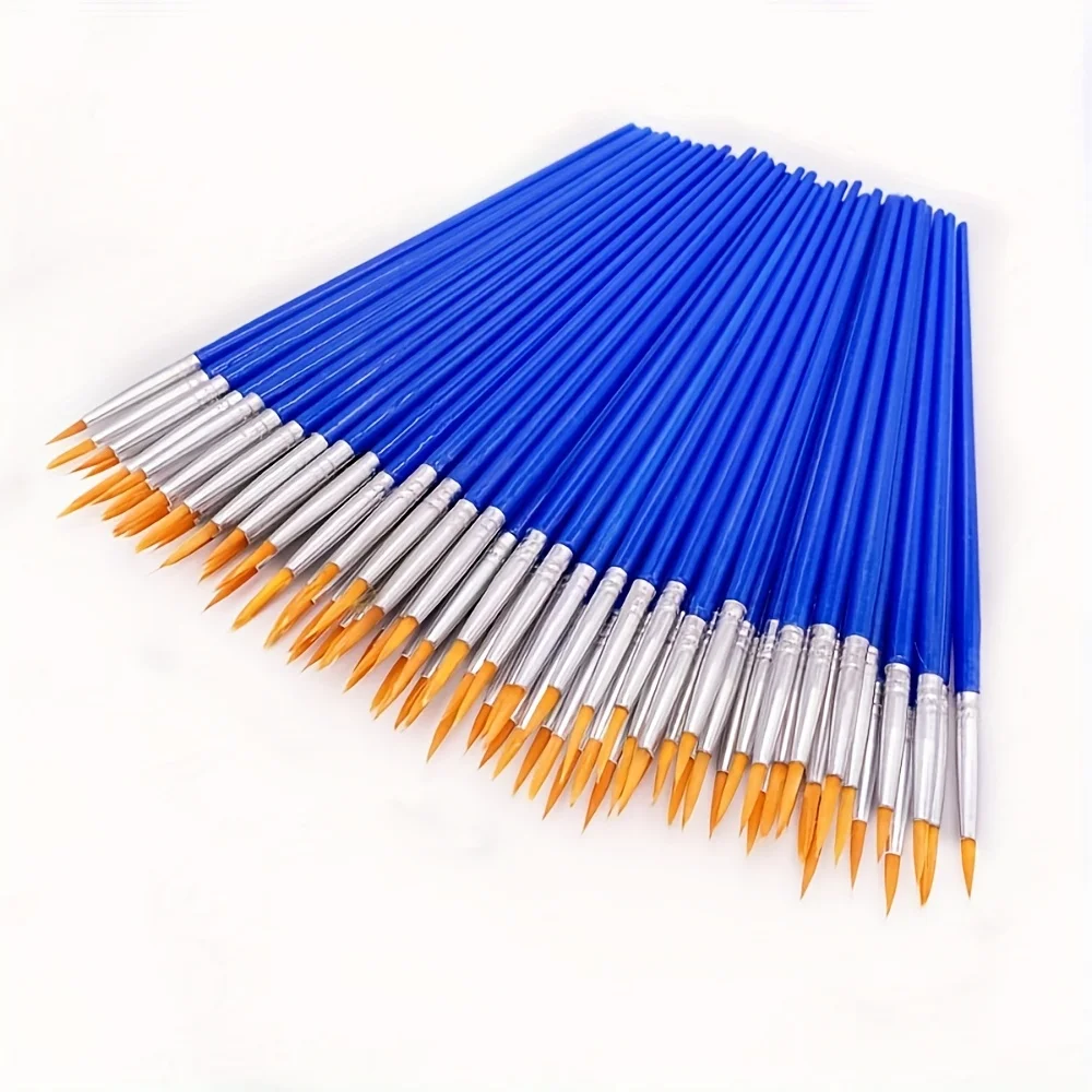 10pcs Professional Fine-Tipped Brushes - Ergonomic Design, Suitable for Fine Art, DIY Crafts, Graffiti - Suitable for Painting