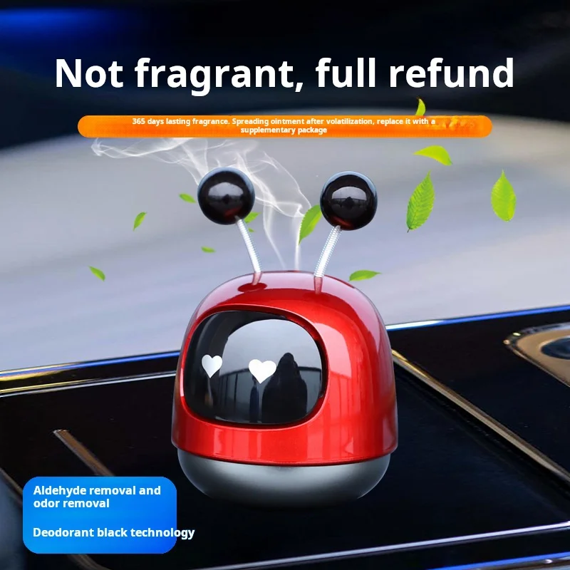 New Cute Cartoon Robot Car Aromatherapy Solid Fragrance Ornaments Car Deodorizing Interior Products