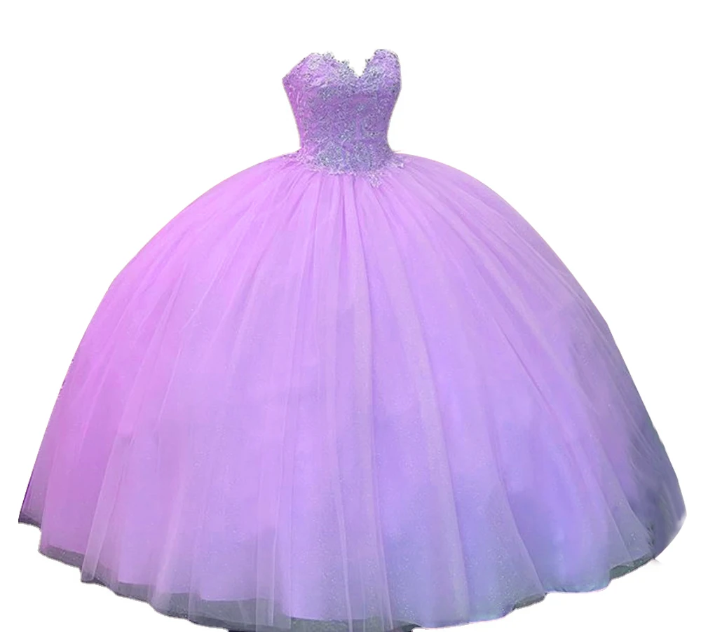 Süße 15 16 Rosa Quinceanera Kleider Vestidos De 15 Anos Applique Perlen Tüll Formales Prinzessin Ballkleid Birthday Party Kleider