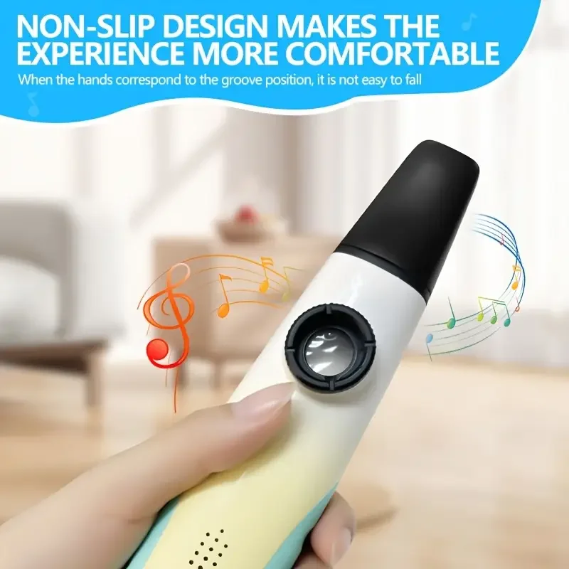 آلة رياح موسيقية إبداعية كازو احترافية بفتحة مزدوجة مع 10 أغشية وصوت عالٍ لبيانو الجيتار