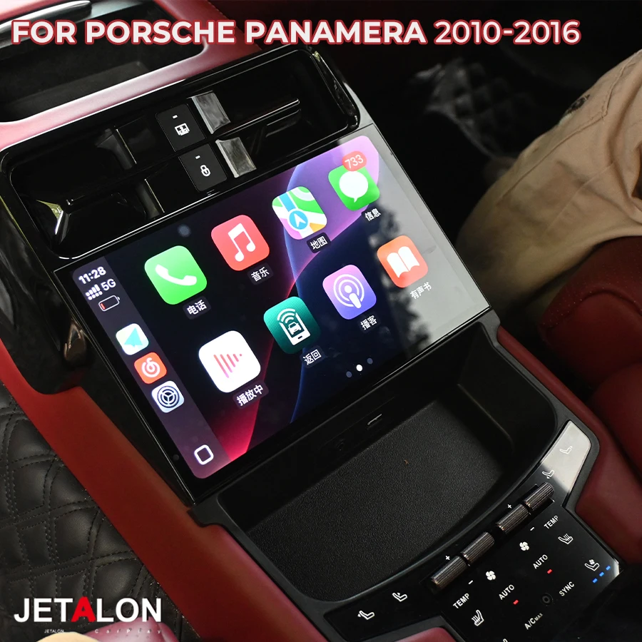Rear Air Conditioning Control 9inch Touch Screen Wireless Carplay Radio For Porsche Panamera 2010- 2017 Bluetooth Android Auto