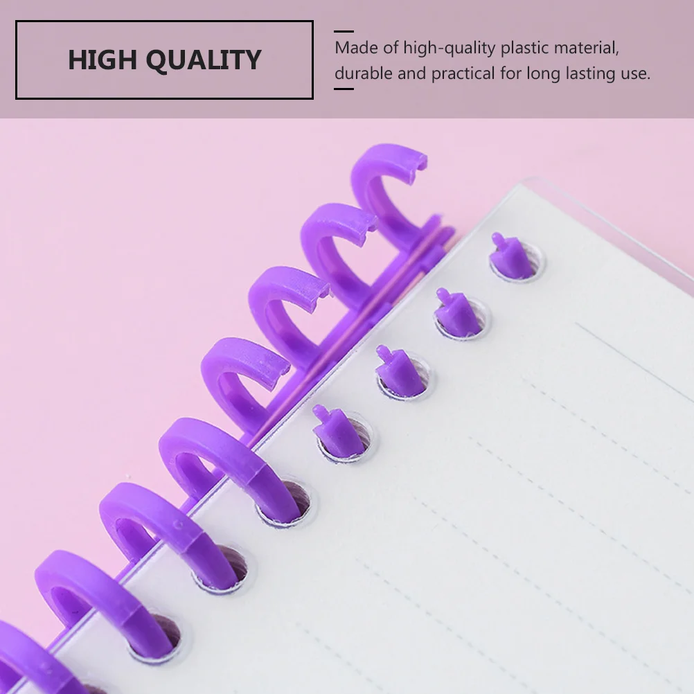 

5 шт., пластиковые переплеты на расчески, обвязочные спирали на 360 градусов для спиральных катушек для ноутбуков, школьные спирали для домашнего использования