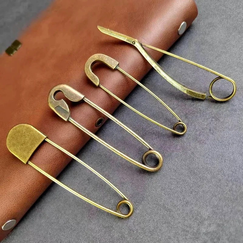 

Vintage Bronze Brooch Pin for Coat Sweater Large Simple Plain Shaped Zinc Alloy DIY Clothing Bag Curtain
