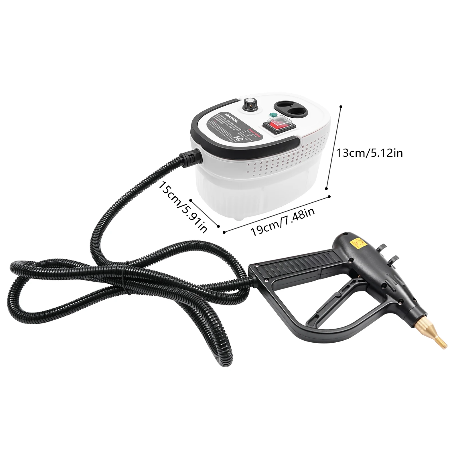 Limpador a vapor de alta temperatura, 2500w, 110v, 1,2l, máquina de limpeza a vapor para casa, ar condicionado, cozinha, capô, carro