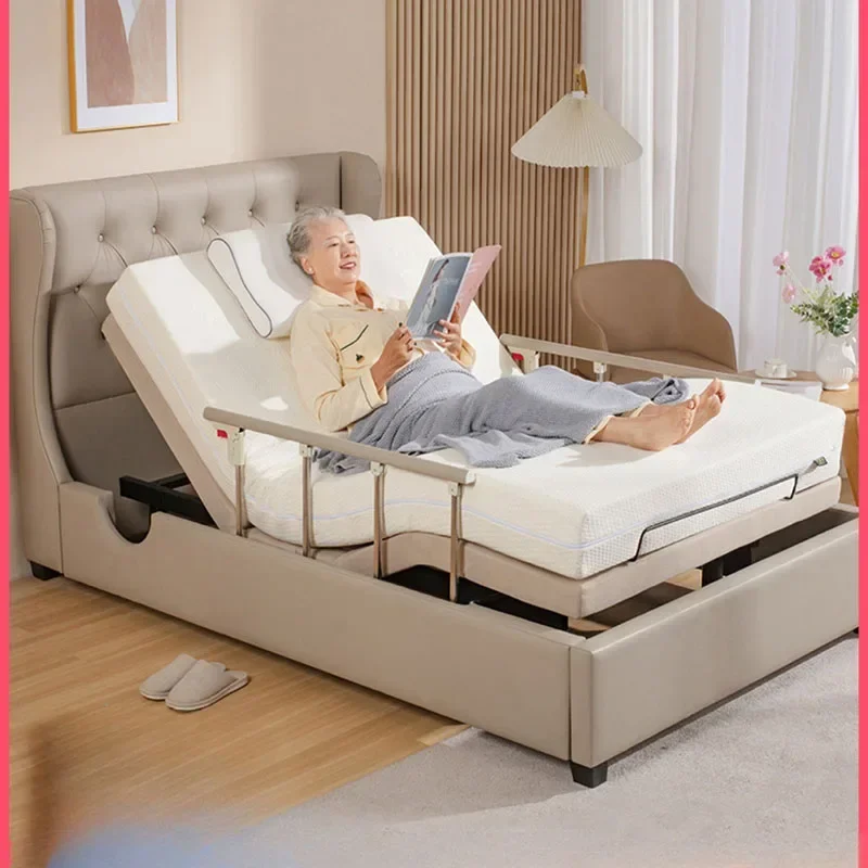 Old People Bedframe Beds Multifunction Adjustable Electric Recovery Beds Care Comfortable Bedroom Furniture Opklapbedden LLB