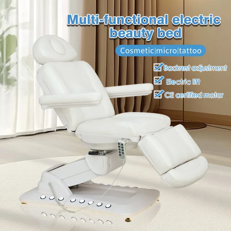 

3 4 motor electric facial beauty salon bed medical spa massage treatment table podiatry chair beauty tattoo bed for sale