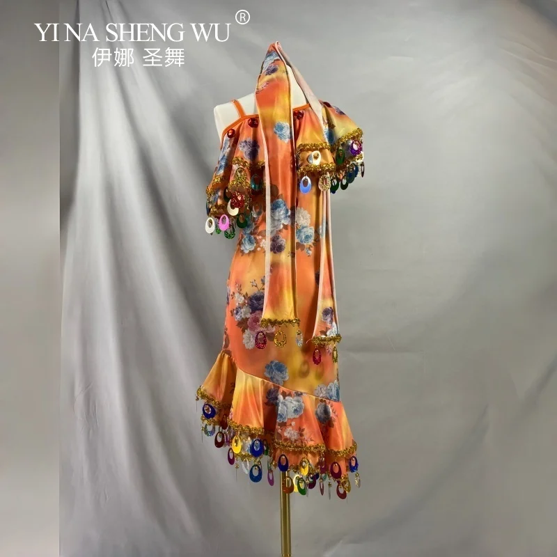 Buikdanseres Kostuum Vrouwen Aangepaste Pailletten Malaya Prestaties Professioneel Kostuum Kinderen BuikdansenCompetiton Jurken