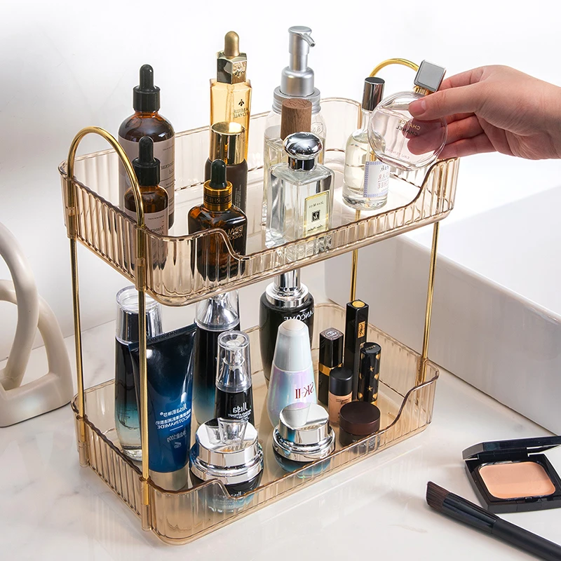 Cosmetic Storage Rack  Light Luxury Skincare Product Storage Rack  Countertop Large Capacity Storage Rack