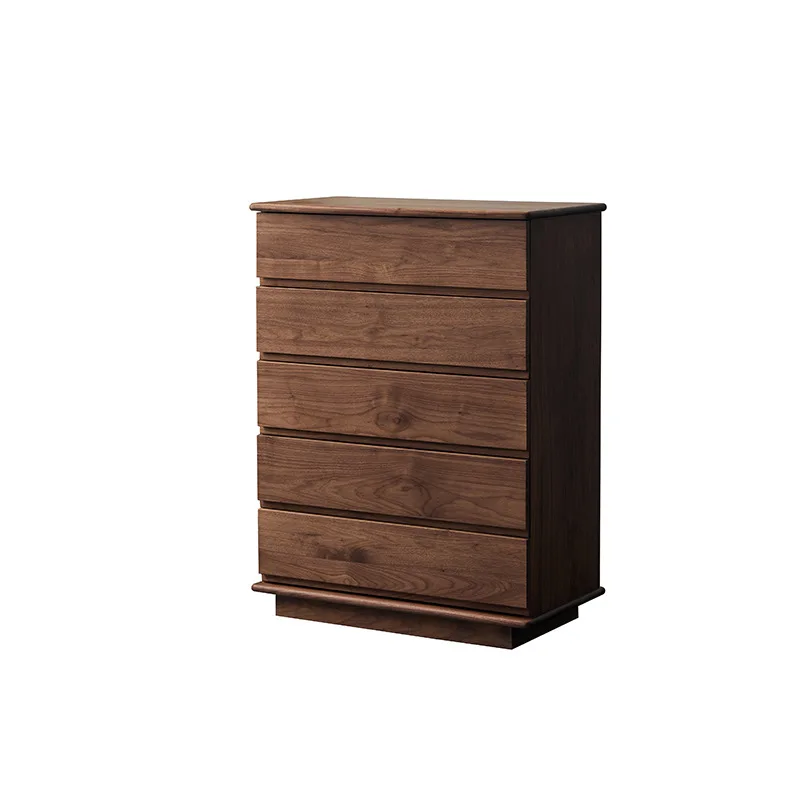 

North American black walnut solid wood chest of drawers, bedroom locker, simple and modern