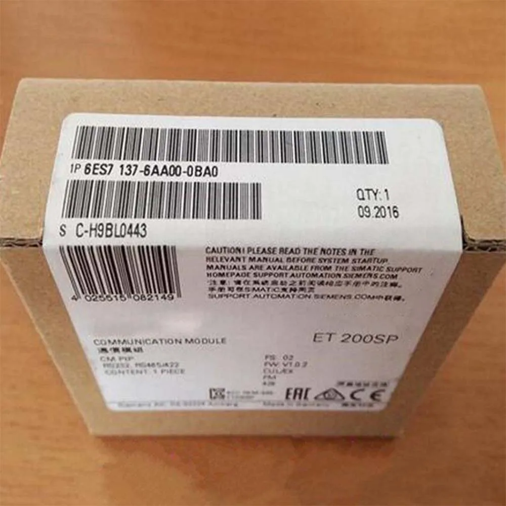 

Brand New For Siemens 6ES7 137-6AA00-0BA0 Control Module 6ES7137-6AA00-0BA0 in Box Sealed