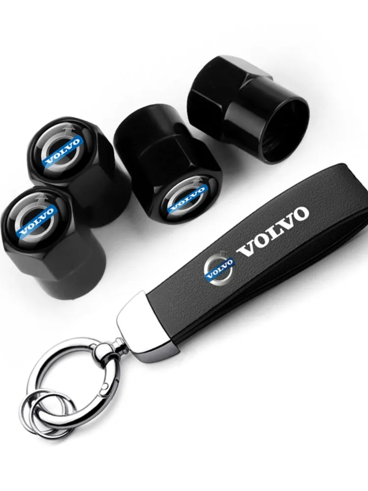 Volvo – bouchons de Valve de roue de pneu de voiture, couverture en daim, porte-clés de voiture, pour V60 V40 XC90 XC40 S60 XC60 V70 S90 V90, accessoires
