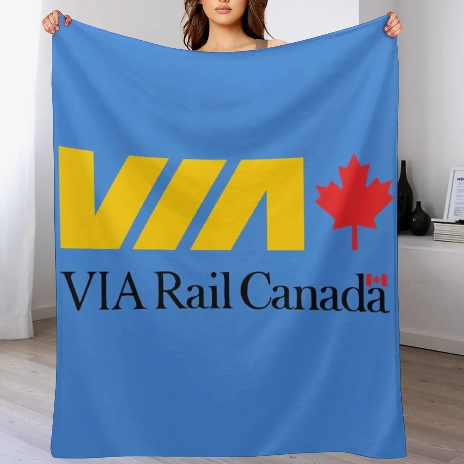 

VIA Train Logo Throw Blanket Thermals For Travel for winter warm for winter Blankets