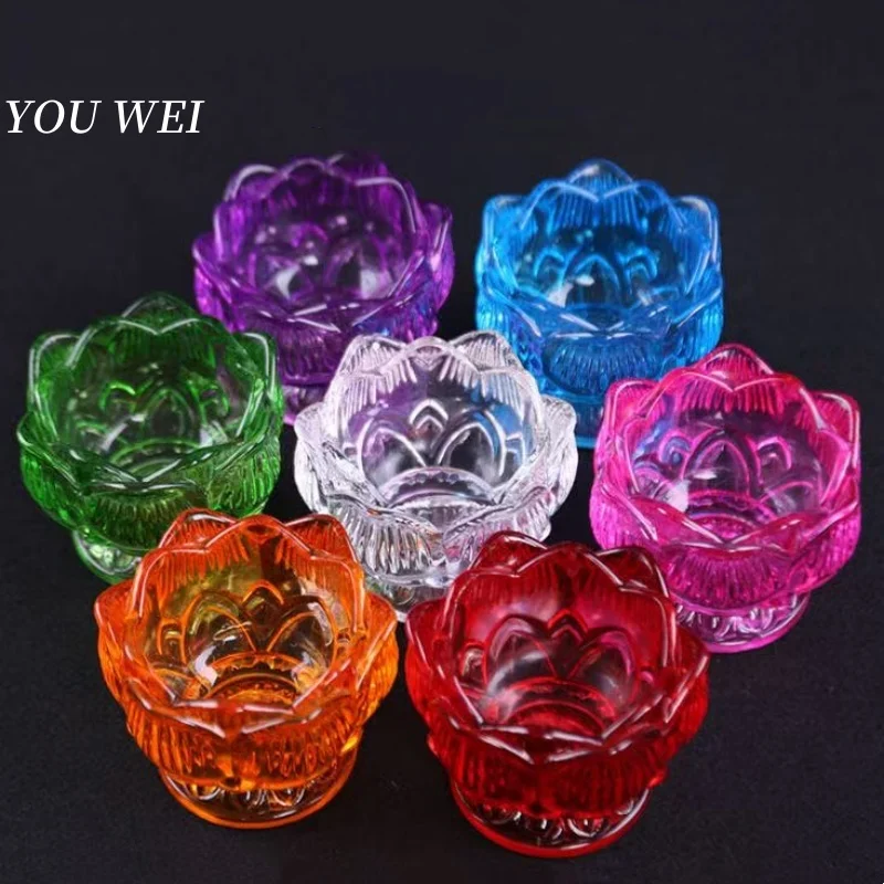 

Tibetan Candlestick Holder,Engraving Flower Shape Buddhism Hall Altars Glass Candle Oil Lamp,Ghee Holy Candle Cup,Buddhist Item