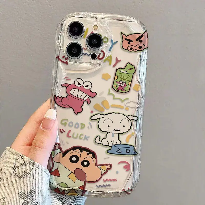 Pajamas Crayons Shinchan Case For Samsung Galaxy S24 Ultra S23 A55 A35 A34 A32 A54 A53 A52 A14 Cover Funda Silicone Trans