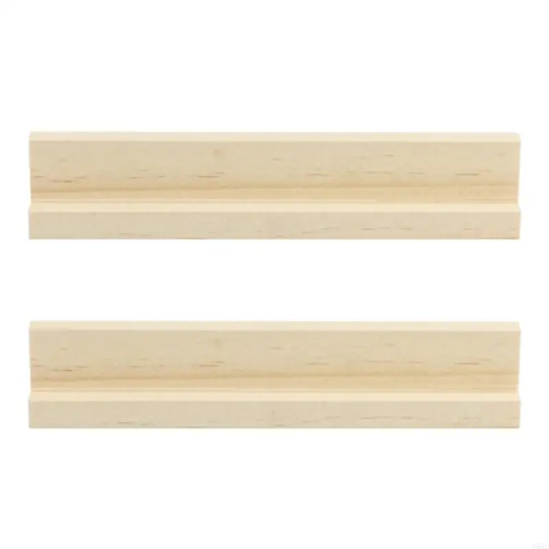 

2 Pcs Wooden Dominoes Trays Racks Train Dominoes Trays DIY Dominoes Tiles Holders for Kid Adult Mahjong Player