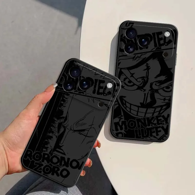 

Trend Zoro One Piece Luffys Art For Apple iPhone 17 Air 16 16E 15 14 13 12 11 Pro Max Plus Black Soft TPU Cover Phone Case