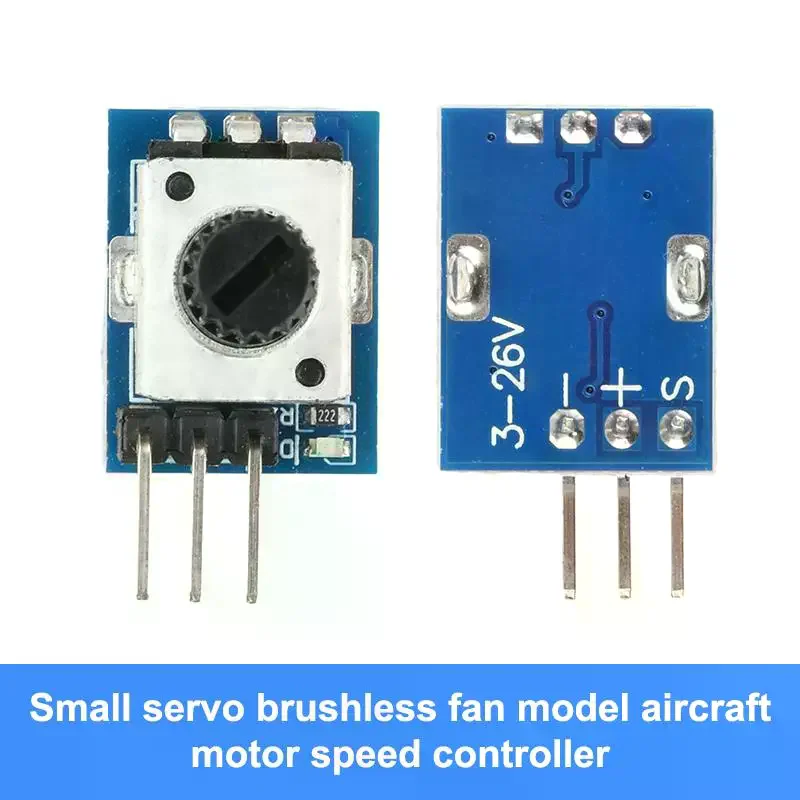 1Pc 3-26V Mini Brushless Motor Digital Servo Tester PWM Control Module For DIY RC Plane Fan Model Motor Speed Controller