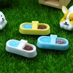 6Pcs Mini Simulation Cat Rice Bowl Pet Supplies For Dollhouse Micro Landscape Ob11 model Decor Creative Handmade Diy Accessories