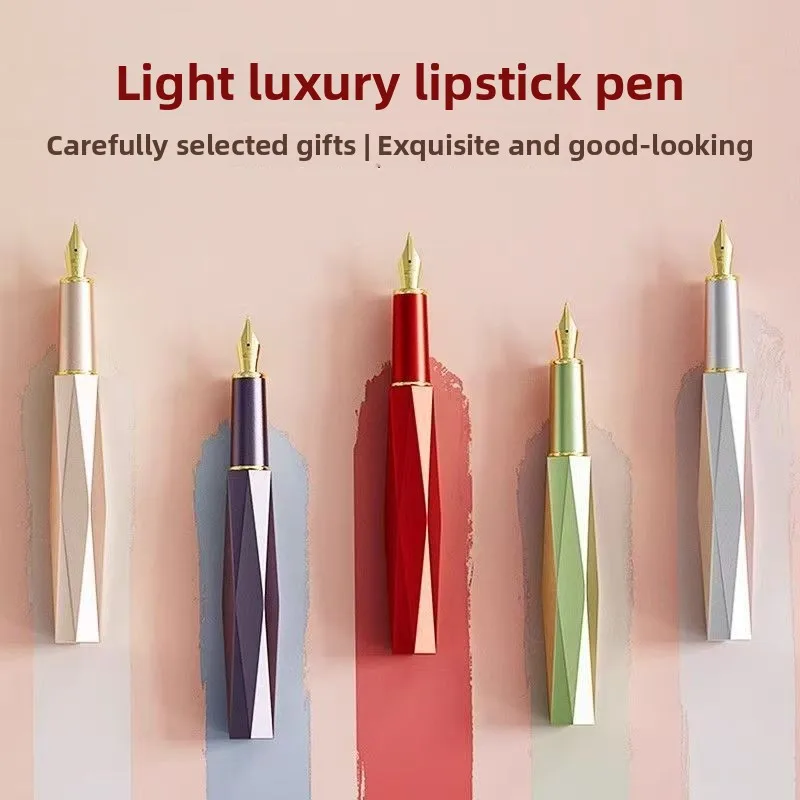 

High-end Lipstick Fountain Pen Delicate Matte Luxury Gift Pen Iraurita 0.5mm F Nib Office Writing Supplies School Stationery