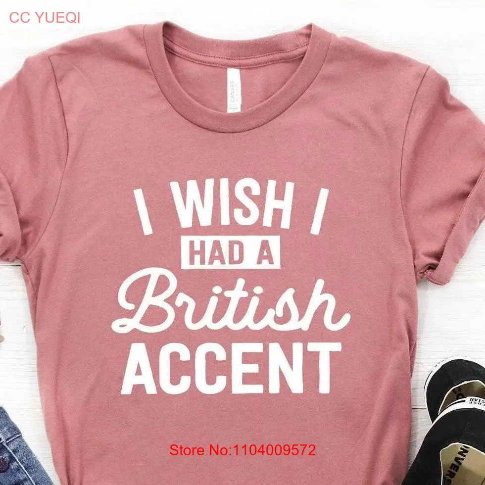 England T Shirt London Funny British Accent Union Jack Great Britain Flag UK  long or short sleeves