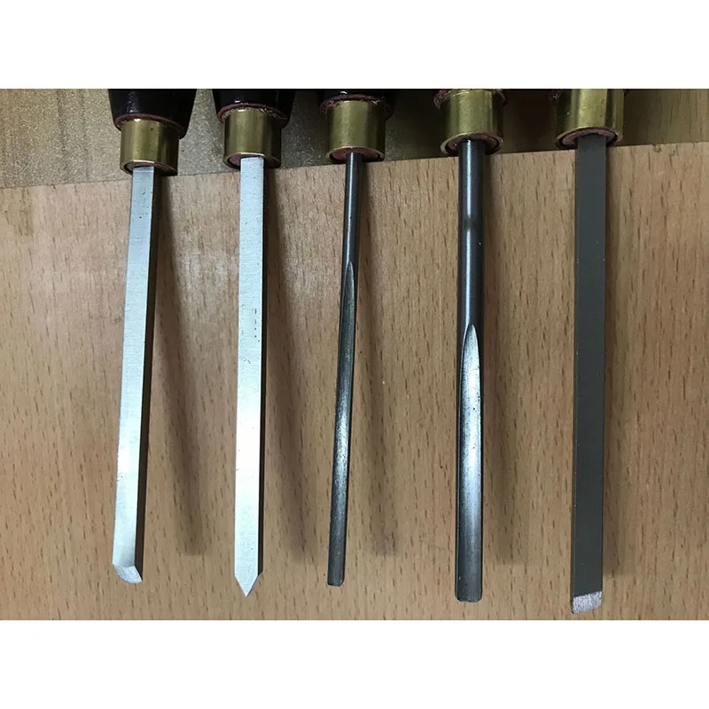 5pc Lathe Chisel Set Woodworking Turning Tool set High Speed Steel Semicircle Knife Hand-held Wooden Turning Tool