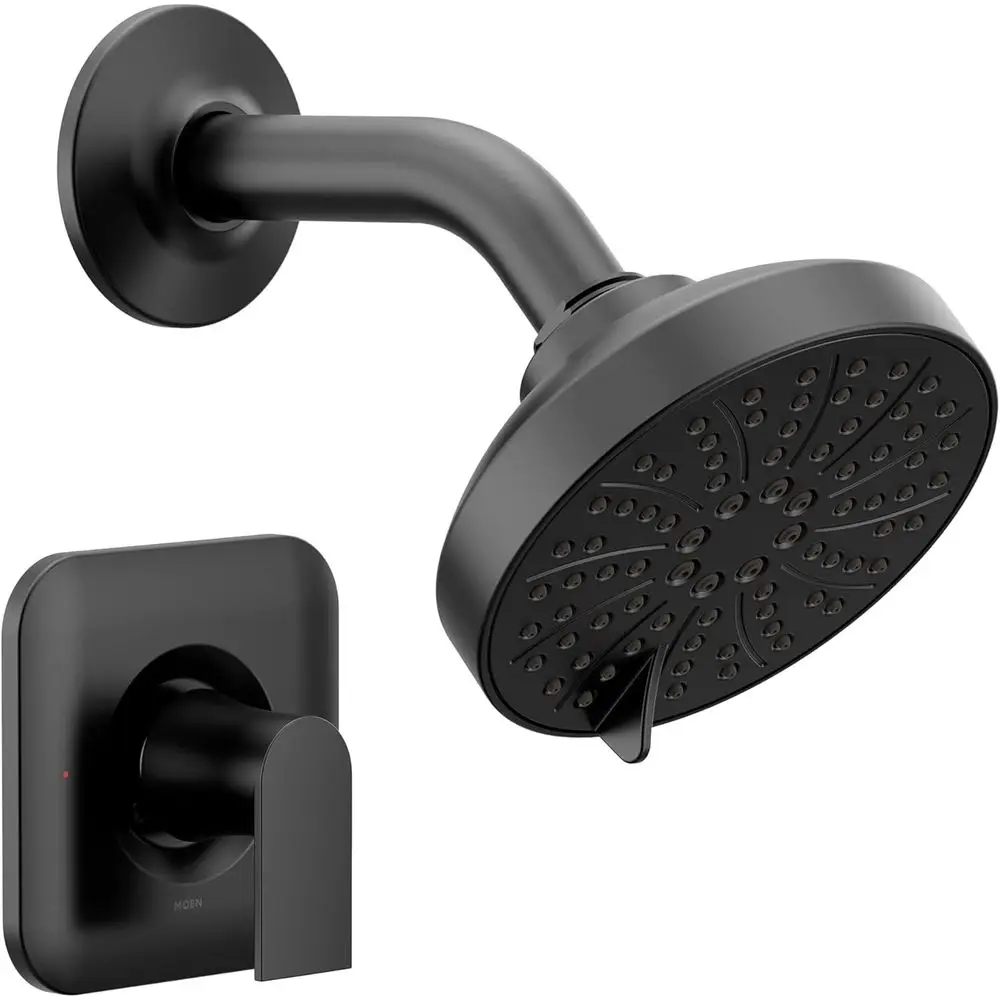 Matte Black Eco-Performance Shower Trim with Showerhead and Lever Handle, Posi-Temp Required