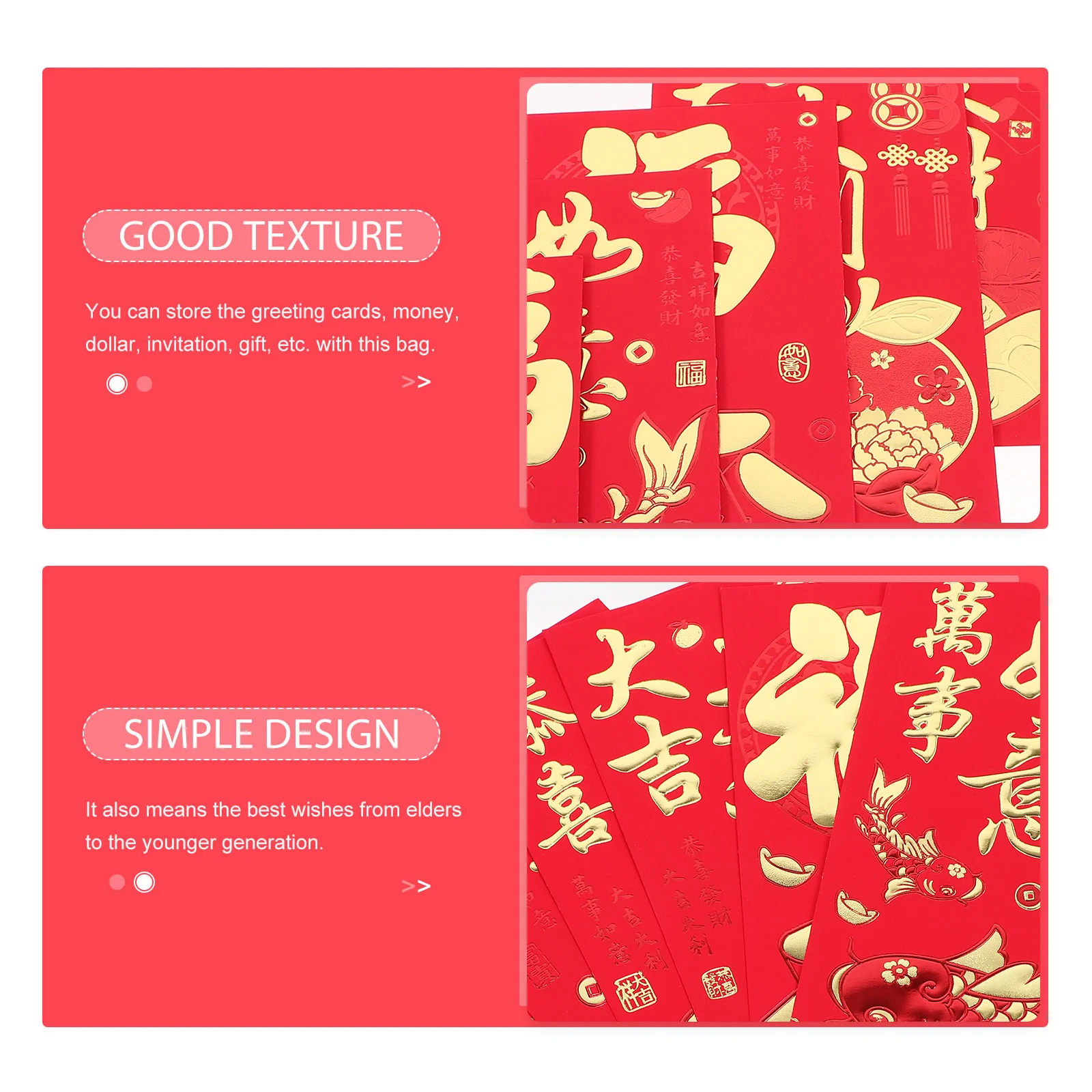 

30 шт. красные конверты китайский Новый год бумажный красный пакет год дракона удача денежные мешки креативный весенний фестиваль денежные пакеты наличные