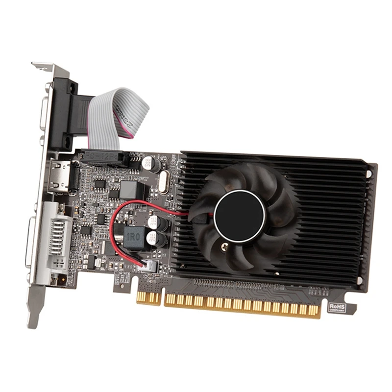 1 Piece Geforce GT610 1GB DDR3 Graphics Card 810 Mhz 1800 Mhz Video Card 64 Bit 40 Nm VGA+HD+DVI Video Card Black