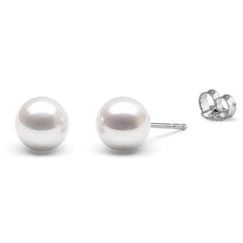 

HOOZZ.P Big Pearl Earrings 10-11mm AAAA Quality Freshwater Cultured in White 14K Gold 925 Sterling Silver*Luxury Jewelry*