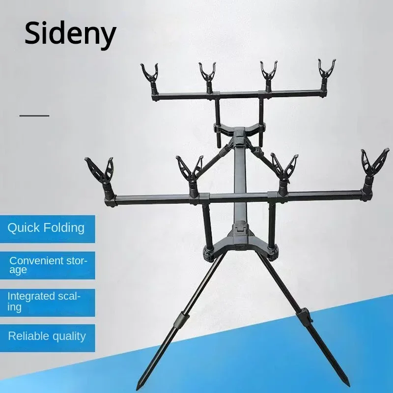 

Sideny Fishing Rod Pod Stand Holder Adjustable Retractable Carp Foldable Fishing Pole Pod Stand Fishing Tools Рыбалка