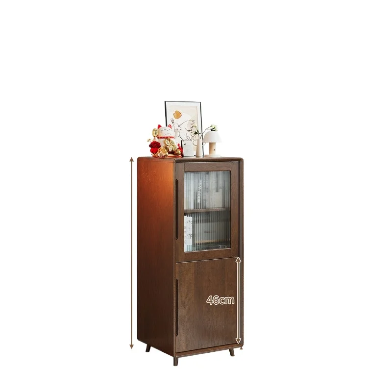 Solid wood side cabinet invisible anti-theft living room bedroom locker safe integrated smart safe