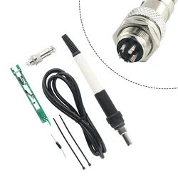 1 Set 907 To T12 Soldering Iron Handle Kit Blue Black White For V2.1S OLED Digital Desoldering Accessories Welding Parts