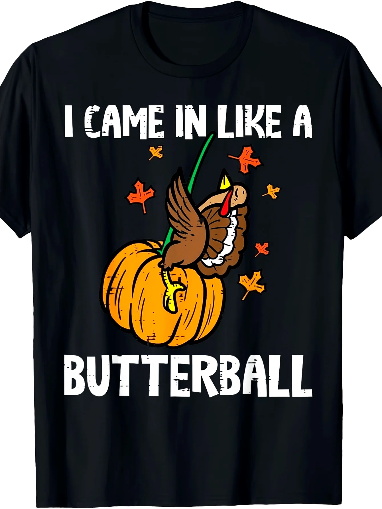 

Come on Fun Like A Butterball Thanksgiving Mens TShirt 200g Fashion Tshirt Round Neck Short Sleeve