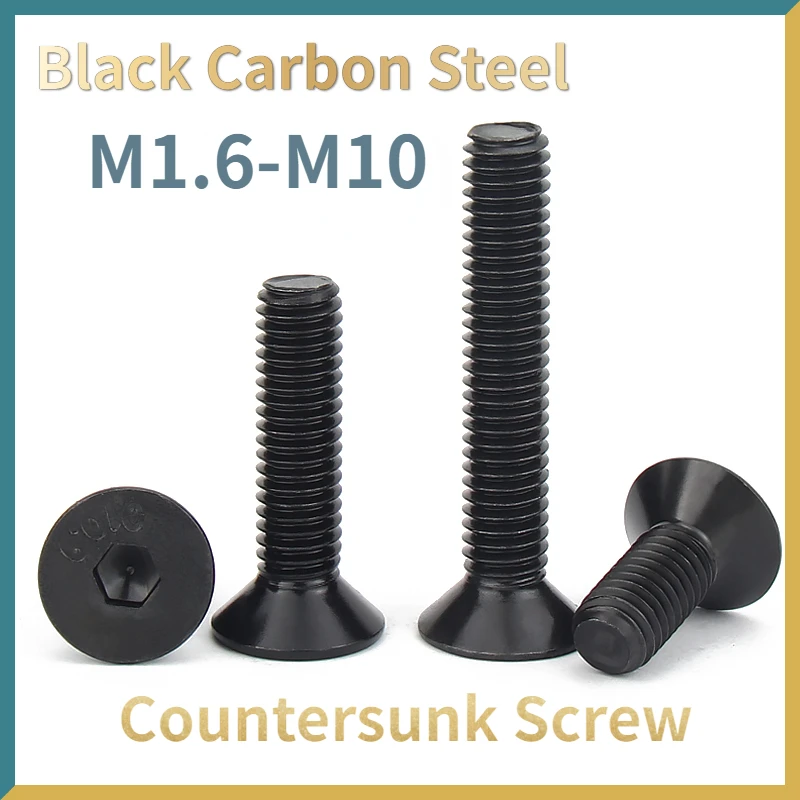 Hexagon Socket Flat Countersunk Head Screw Carbon Steel Hex Socket Bolts Machine Screw DIN7991 M1.6 M2 M2.5 M3 M4 M5 M6 M8 M10